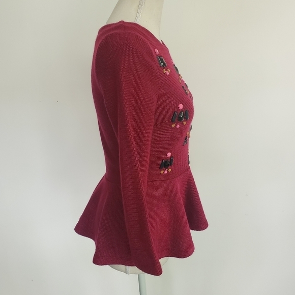 Dolce Vita Beaded Peplum Sweater - Picture 6 of 8